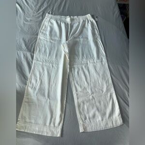 Old Navy Cream High-Rise Wide-Leg Pants